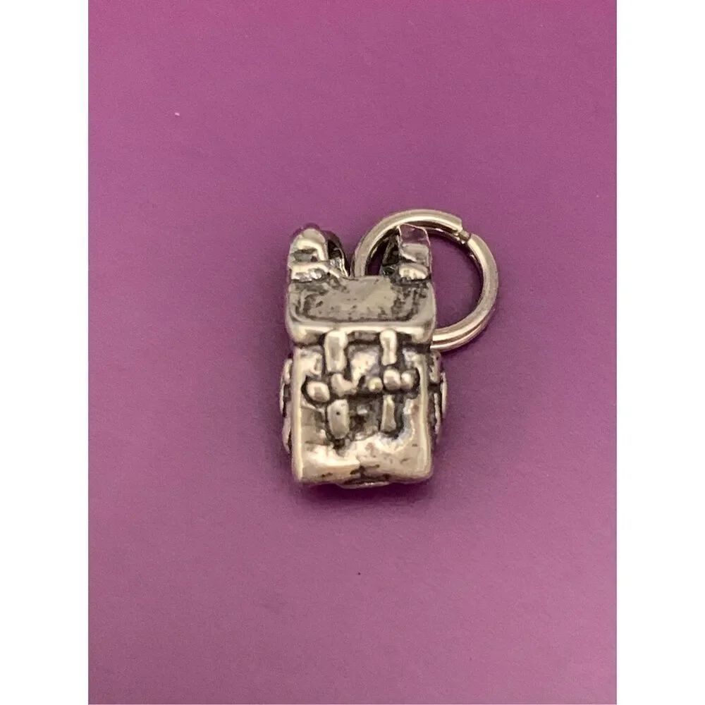 Backpack Sterling Silver Jewelry Charm #school #travel
